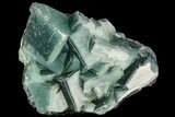 Cubic, Green Fluorite with Blue Core Phantoms - China #112055-1